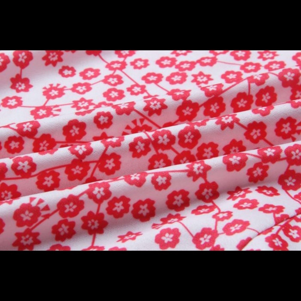 RESTOCK 💋RED FLORAL💋V neck summer short - Dress - Picture 7 of 8